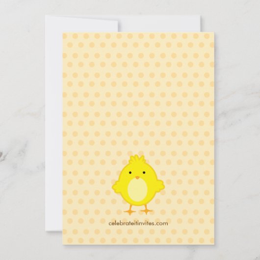 イースターバスケットのひよこのイースターパーティの招待状 招待状 (裏面)