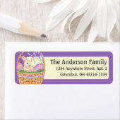 イースターバスケットのイースターバニー住所 シール (インサイチュ)