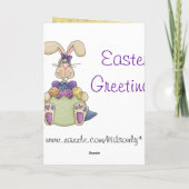 イースターバスケットのカスタム シーズンカード (裏面)