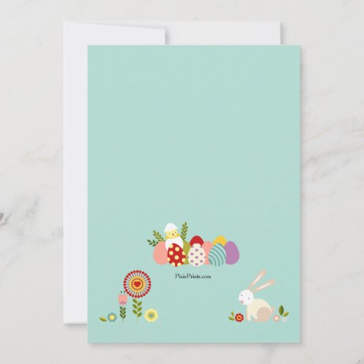 イースターバスケットの招待状 招待状 (裏面)