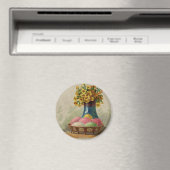 イースターバスケットエッグフラワーズアンティーク マグネット (インサイチュ (食洗機))