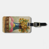 イースターバスケットエッグフラワーズアンティーク ラゲッジタグ (正面横)