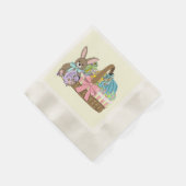 イースターバスケットドラゴンエッグ 縁ありカクテルナプキン (角)