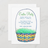 イースターバスケットパーティー招待状 招待状 (正面/裏面)