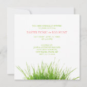 イースターバスケットピクニックパーティの招待状 招待状 (裏面)