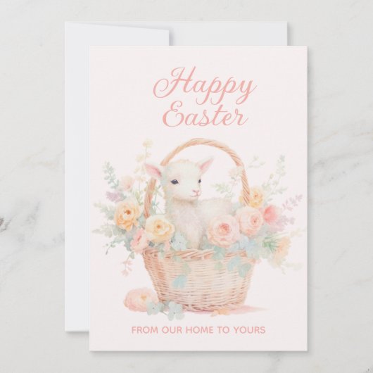 イースターバスケットピンクピーチラムフローラ シーズンカード (正面)