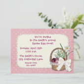 イースターバスケットピンク 招待状 (スタンド正面)