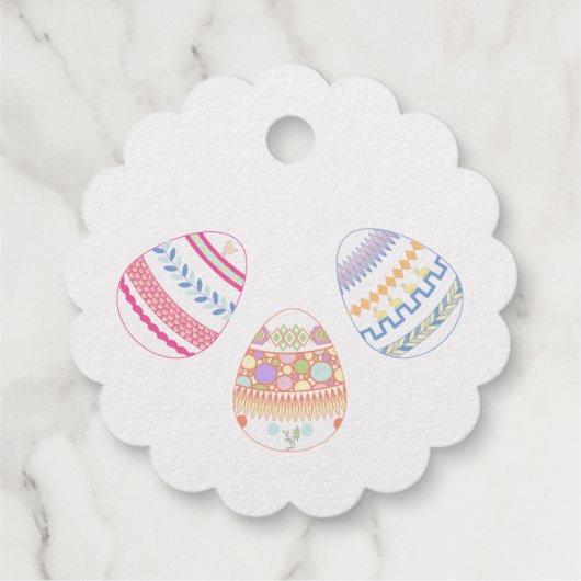 イースターバスケットフォイルギフトラベル フェイバータグ (裏面)
