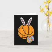 イースターバスケットボールバニーラビットメンズボーイズキッド カード (黄色い花)
