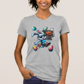 イースターバスケットボール少年 ウサギ 復活祭  Funny Ea Tシャツ (正面)