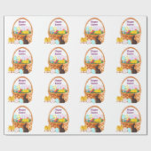 イースターバスケットラッピング紙 ラッピングペーパー (フラット)