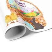 イースターバスケットラッピング紙 ラッピングペーパー (ロールコーナー)