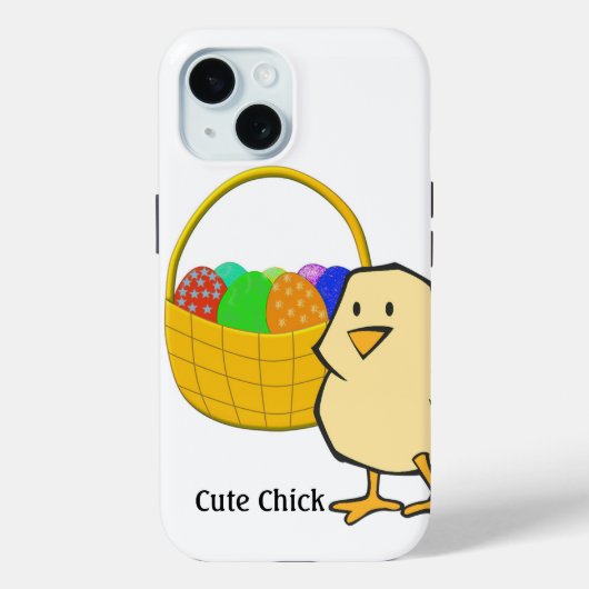 イースターバスケット入りの可愛い雛チキン Case-Mate iPhoneケース (裏面)