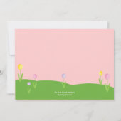 イースターバスケット卵狩りパーティの招待状 招待状 (裏面)