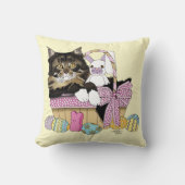 イースターバスケット虎猫キッテン クッション (正面)