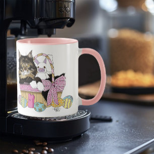 イースターバスケット虎猫キッテン マグカップ