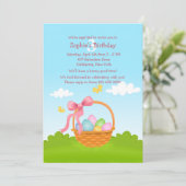 イースターバスケット誕生日招待状 招待状 (スタンド正面)