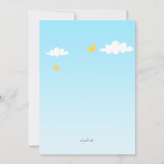 イースターバスケット誕生日招待状 招待状 (裏面)