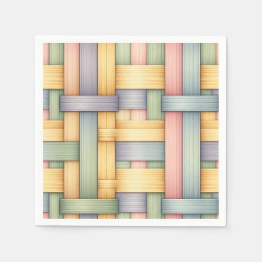 イースターバスケット スタンダードカクテルナプキン (正面)