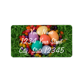 イースターバスケット – 春色の卵ジェリービーンズ ラベル