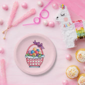 イースターバスケット-紙皿 ペーパープレート (パーティー)