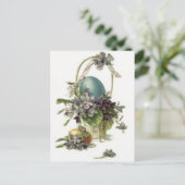 イースターバスケッ色彩の鮮やかト色卵紫 シーズンポストカード (スタンド正面)