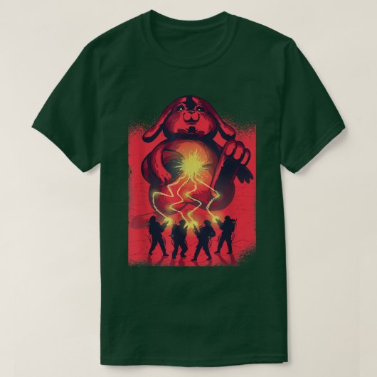 イースターバスターおもしろいバニーウサギ Tシャツ (デザイン正面)