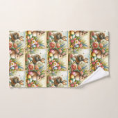 イースターバスルームの装飾バニーラビットハンドタオル ハンドタオル (ハンドタオル)