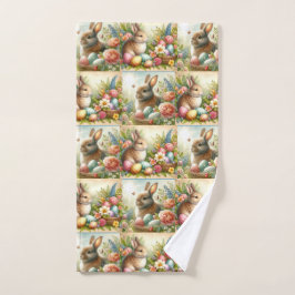 イースターバスルームの装飾バニーラビットハンドタオル ハンドタオル