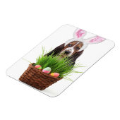 イースターバセットハウンド犬 マグネット (左側)