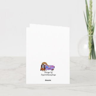 イースターバセットハウンド イースターバニー カード