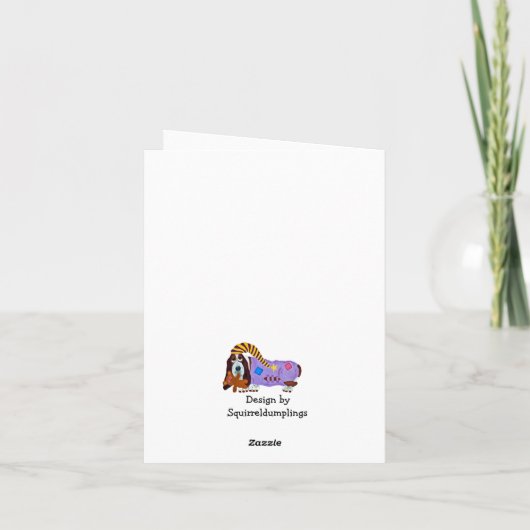 イースターバセットハウンド イースターバニー カード (裏面)