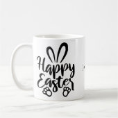 イースターバニカスタマイズー写真白黒マグ コーヒーマグカップ (左)