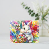 イースターバニカラフルーが卵をバスケットに入れる –  シーズンカード (スタンド正面)