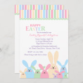 イースターバニカラフルーズ招待状 招待状 (正面/裏面)