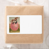 イースターバニキスをするー色彩の鮮やかカップルの卵 ラベル (インサイチュ)