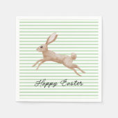 イースターバニストライプのー スタンダードカクテルナプキン (正面)