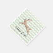 イースターバニストライプのー スタンダードカクテルナプキン (角)