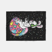 イースターバニーうさぎコントロール付きビデオゲームプレーヤー フリースブランケット (正面(横))