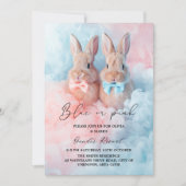 イースターバニーうさぎ煙ジェンダーが明らかにする 招待状 (正面)