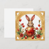 イースターバニーおめでとう シーズンカード (正面/裏面)