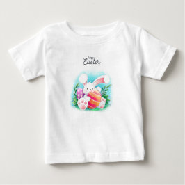イースターバニーおめでとう ベビーTシャツ
