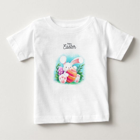イースターバニーおめでとう ベビーTシャツ (正面)