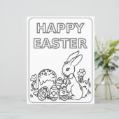 イースターバニーおもしろいカラーリングページ紙 子供へ (スタンド正面)