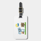イースターバニーからのイースターおめでとう ラゲッジタグ (正面縦)