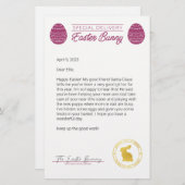 イースターバニーからのピンク文字 (正面/裏面)