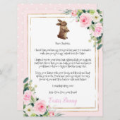 イースターバニーからの子どもへの手紙 招待状 (正面/裏面)