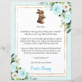 イースターバニーから子供への青文字