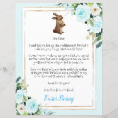 イースターバニーから子供への青文字 (正面)