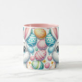 イースターバニーかわいいギフトキャンディで満たすことができる マグカップ (中央)